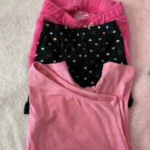 Pink and Black Heart Kids Shorts